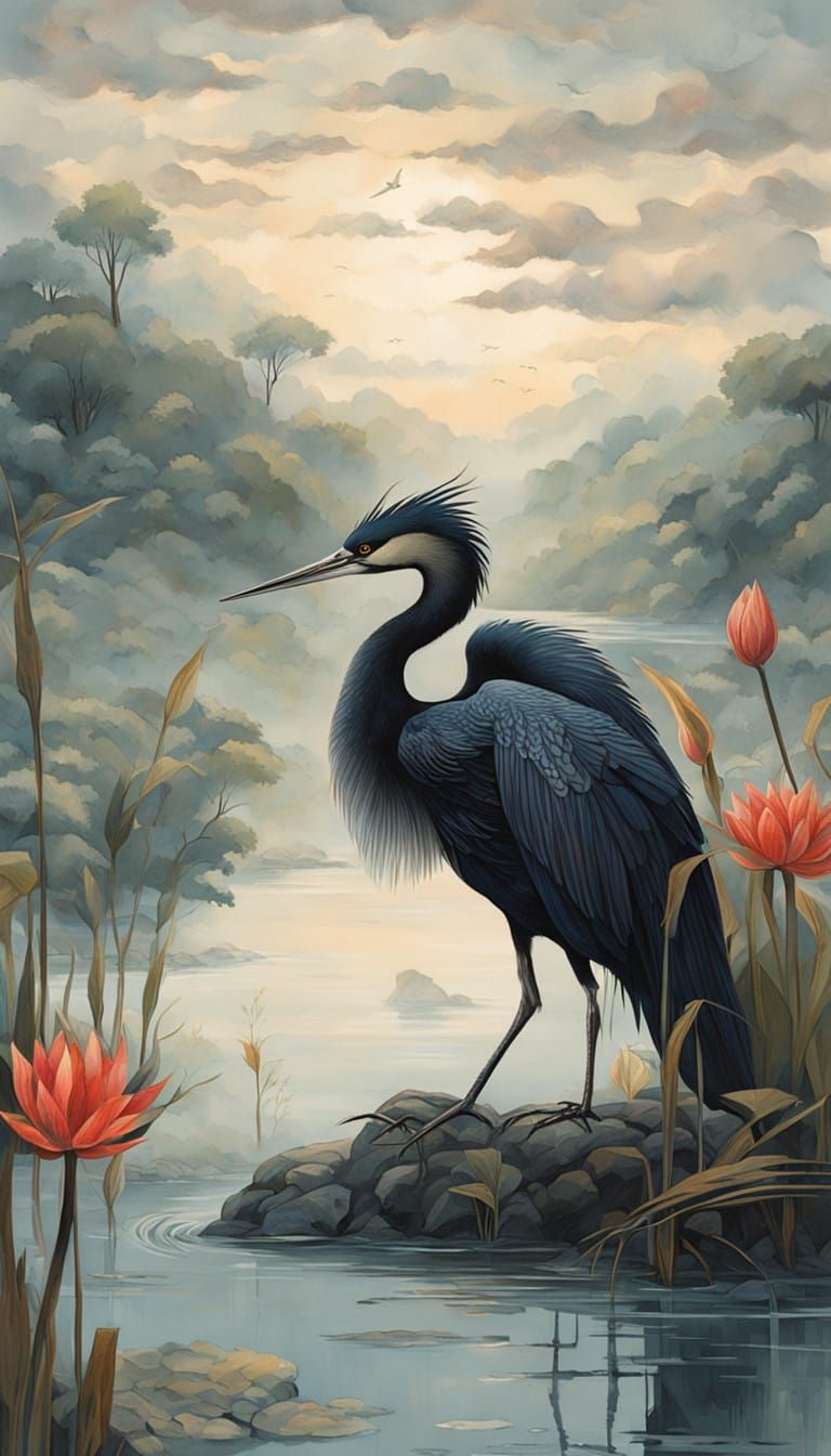 Ancient Wisdom in Serene River Landscape, Inspired by Easter...