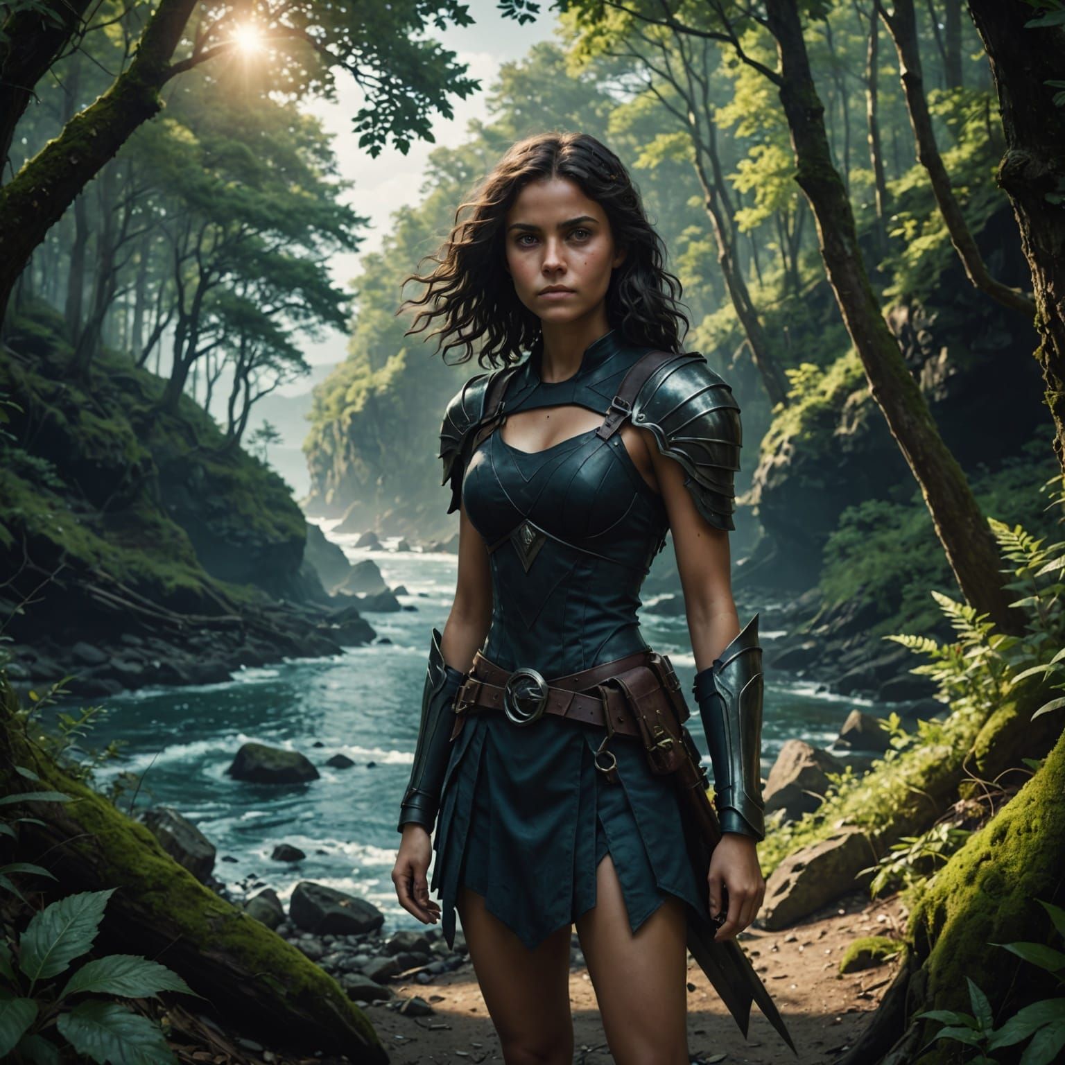 Sea Girl in Forest Ravine