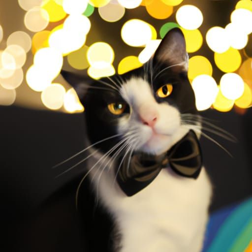 Tuxedo Cat Portrait in Natural Lighting