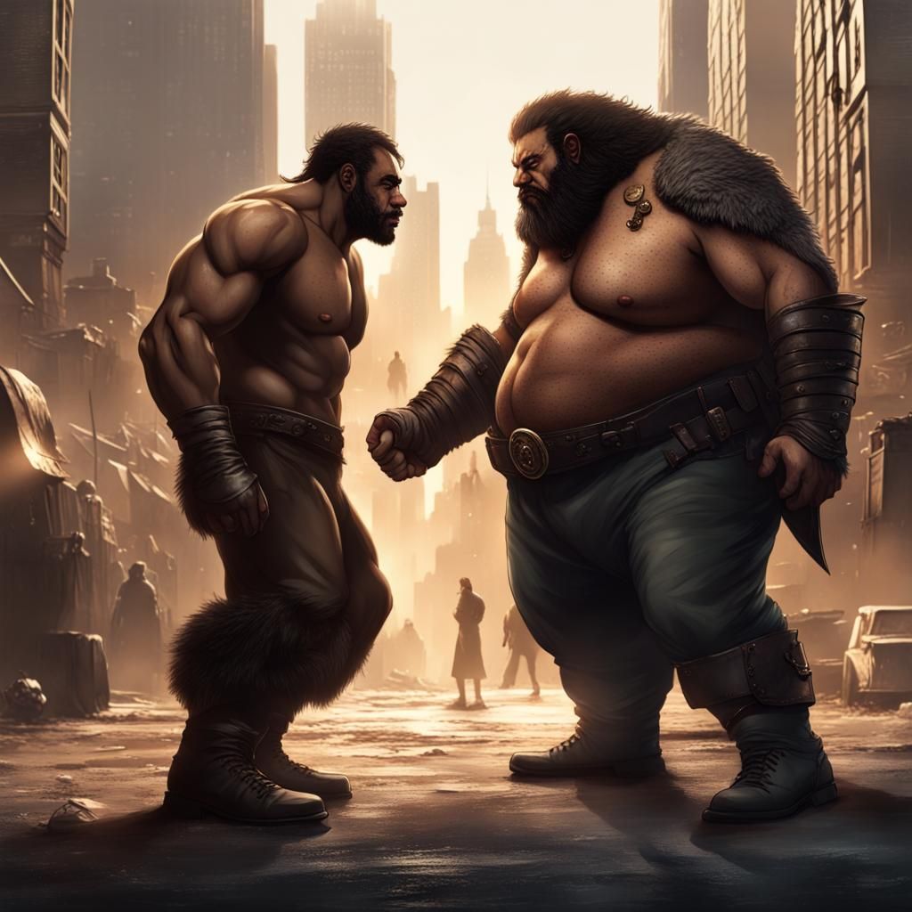 Protagonist and Villain Face Off in Dark Fantasy City