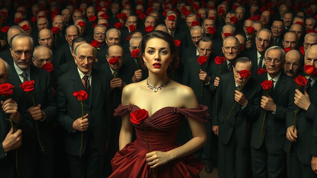 Surreal Rose Ceremony Inspired by Dali and Beksiński