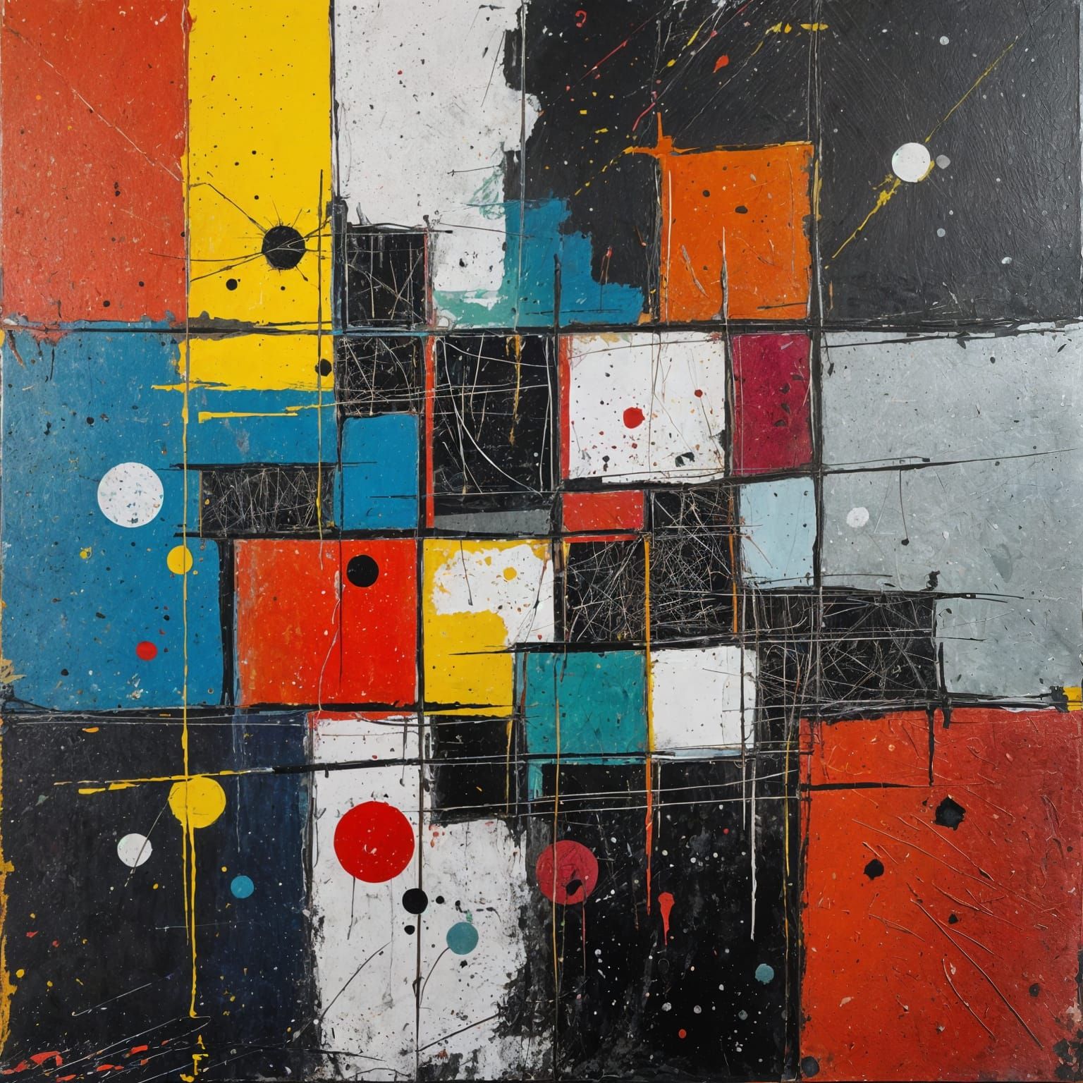 Urban Decay Abstract Art: Vibrant Colors and Textures