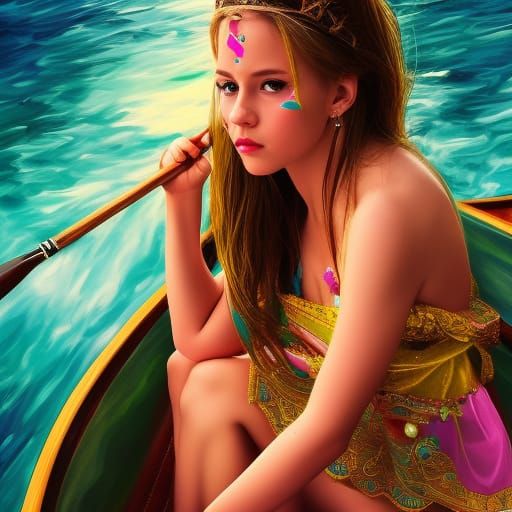 Princess in a Boat as Splash Art