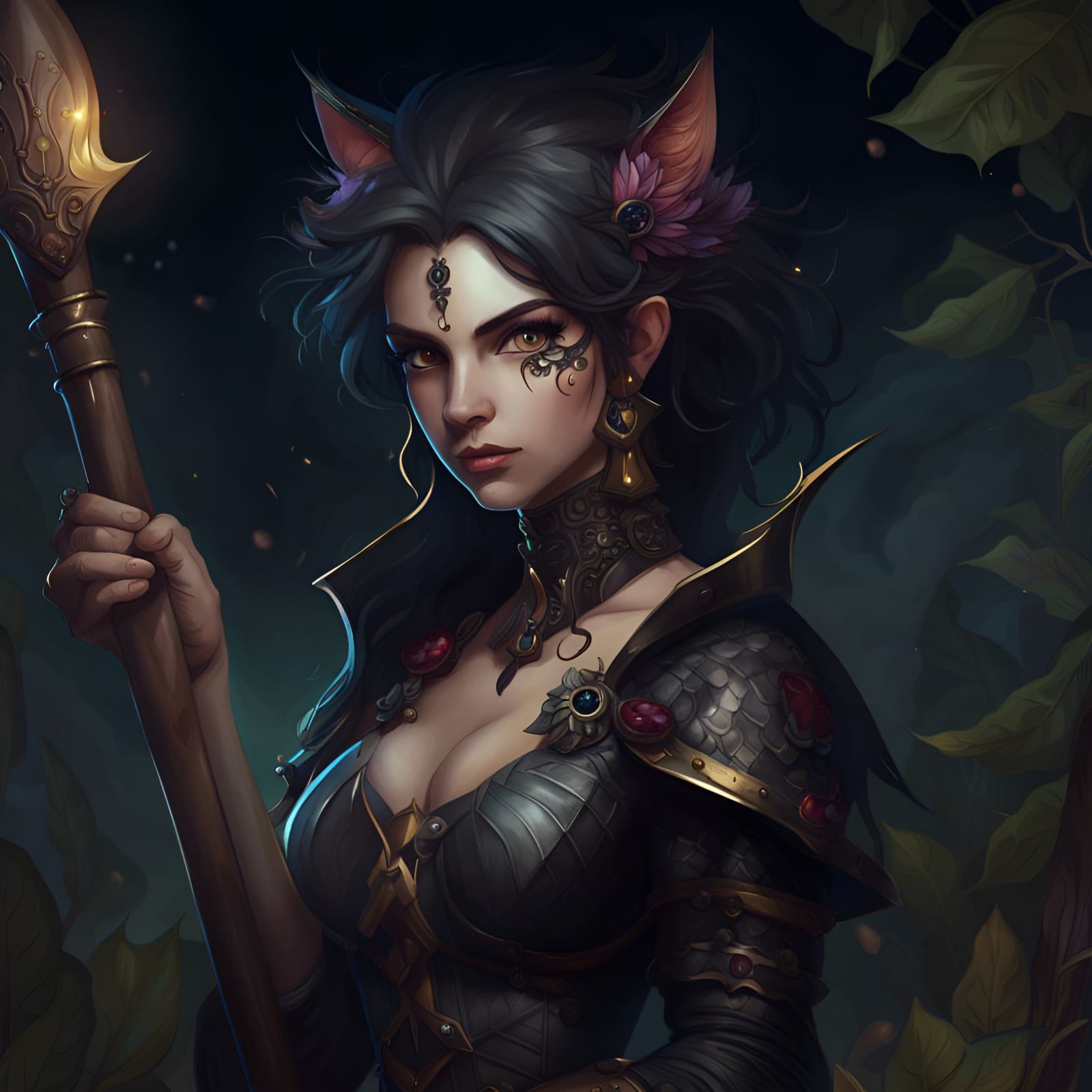 Fantasy Cat Cleric Concept Art in 8K
