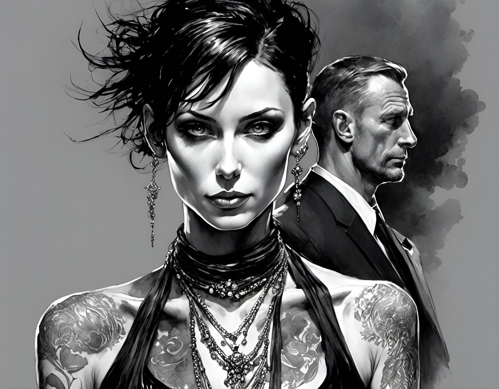 Lisbeth Salander and Mikael Blomkvist