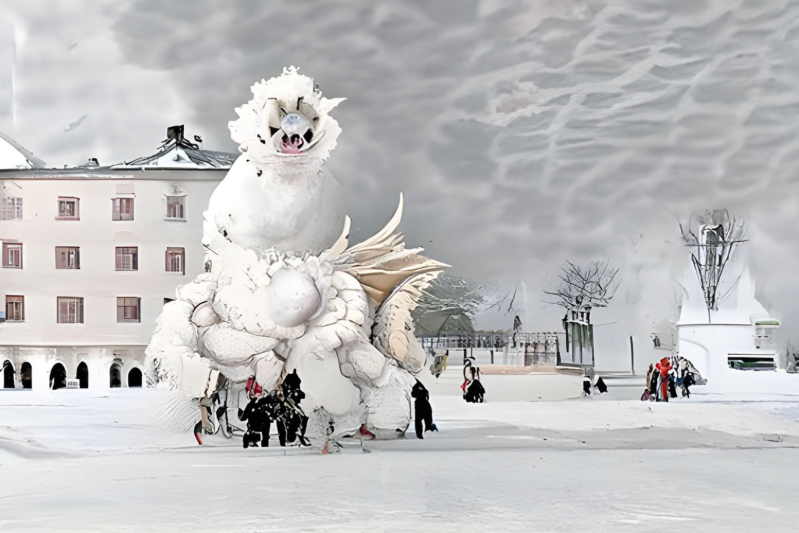 Icy Dragon Beast in Goya Style