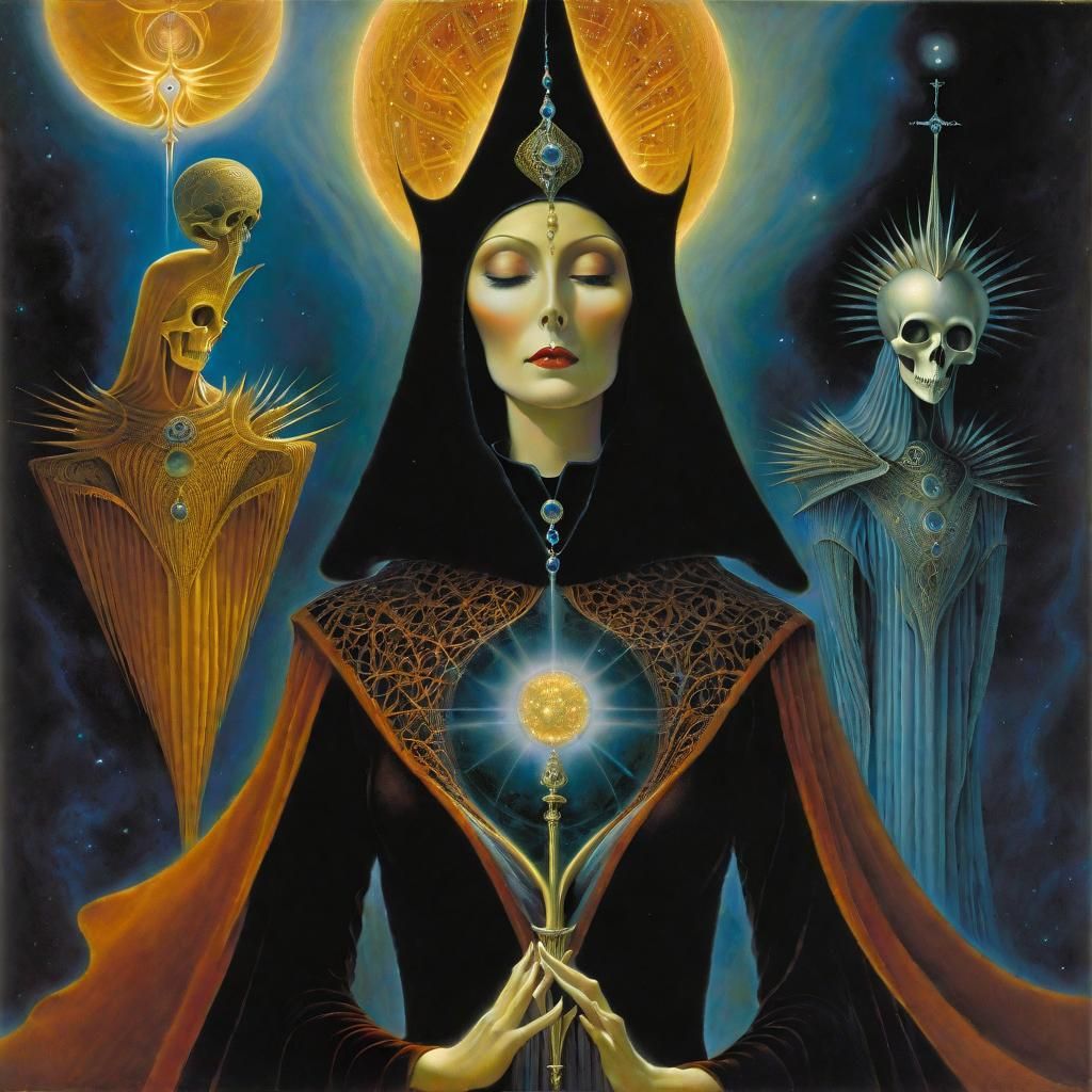 Cosmic Death and Maiden Fantasy Art