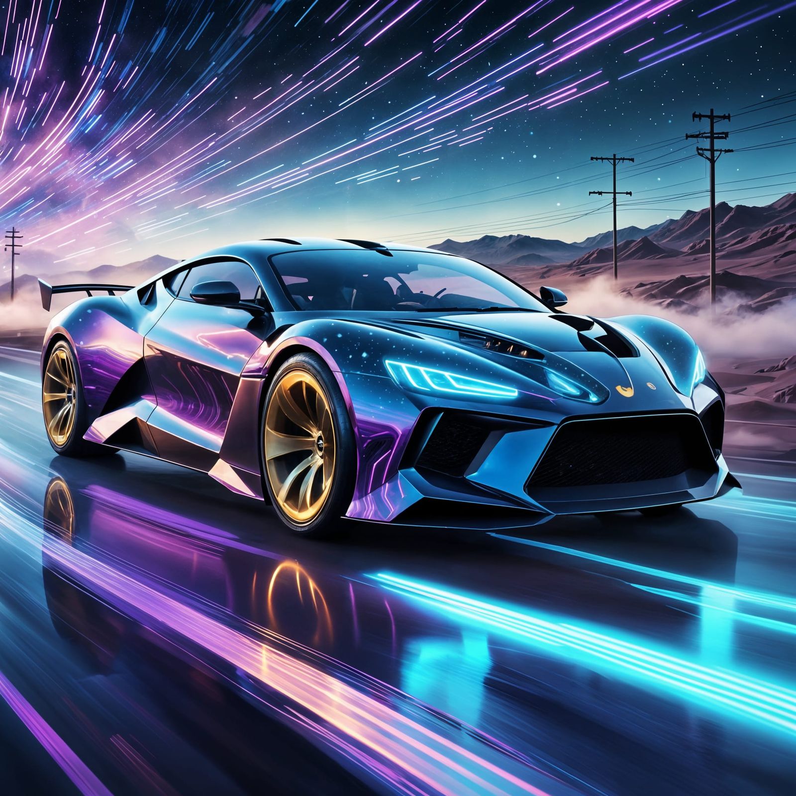 Zenvo Aurora Car on Celestial Road