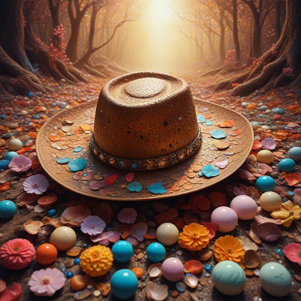 Surreal Hat Collection: Walnut, Petal, and Marble Designs