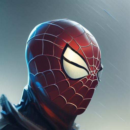 Hyperdetailed Spider-Man Portrait in Dynamic Lighting