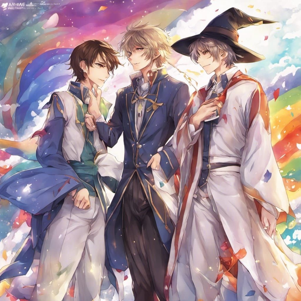 Anime Style Gay Wizard Digital Art