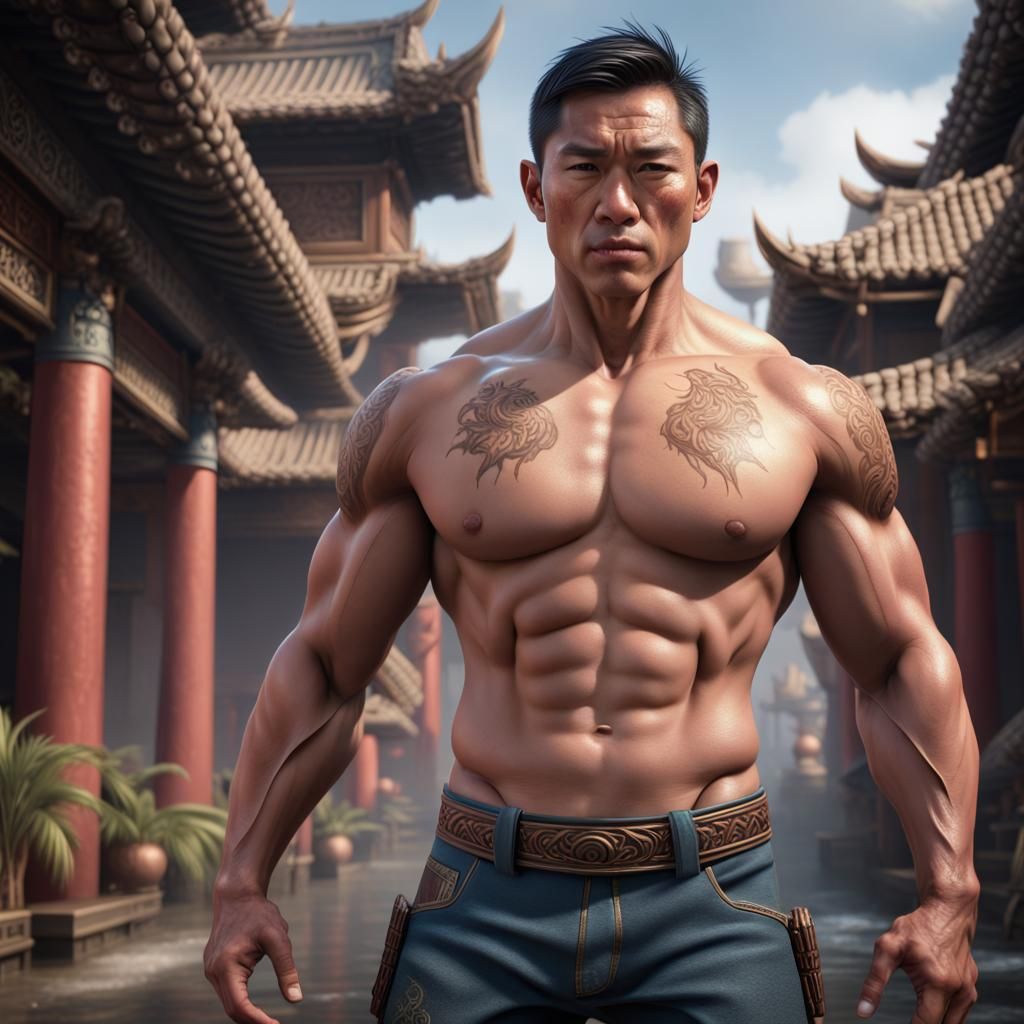 Muscular Men: Detailed Fantasy Concept Art
