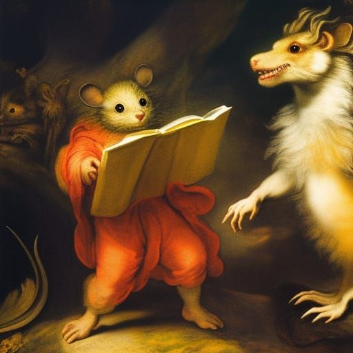 Sci-Fi Mousedragon Reads Capital in Deep Space
