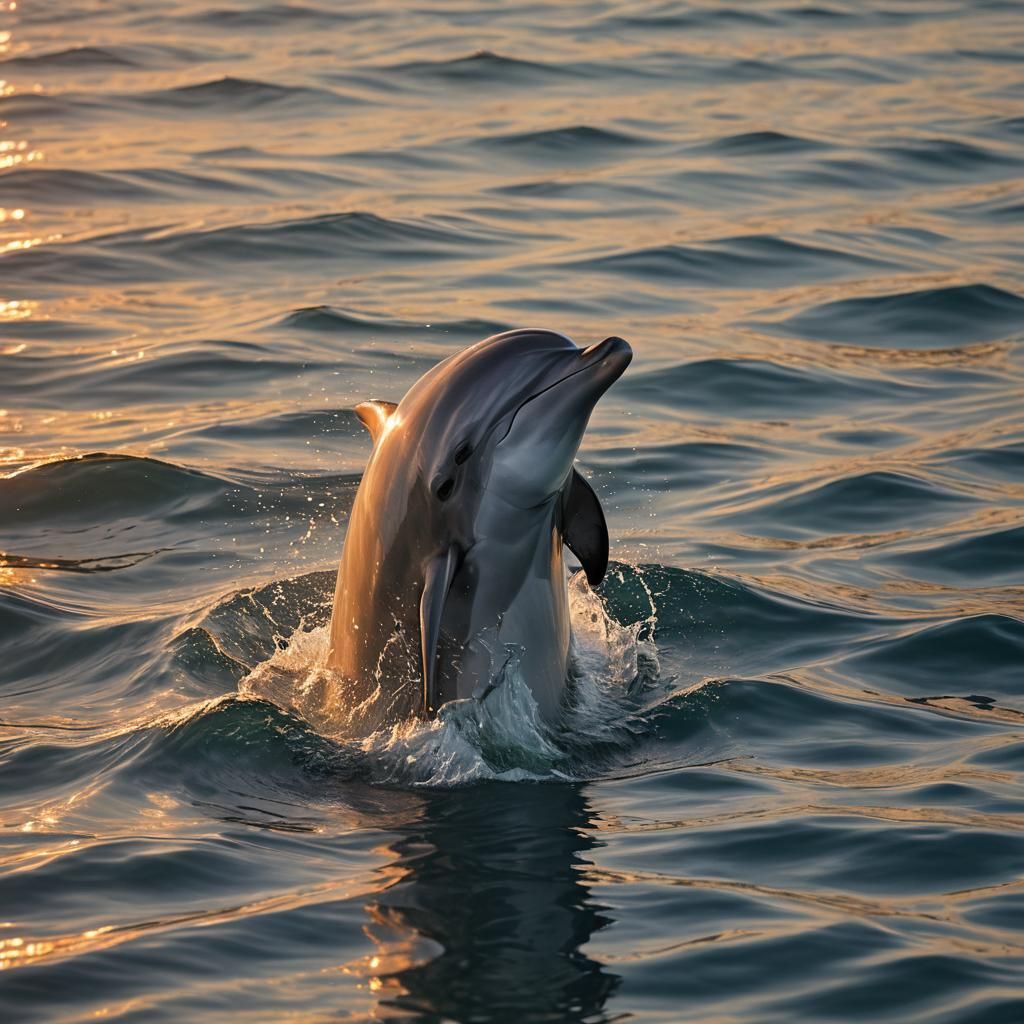 Dolphin at Sunset: A Majestic Ocean Scene