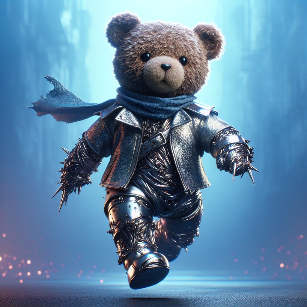 Teddybear Teddyboys Sgraffito in Polymer Clay