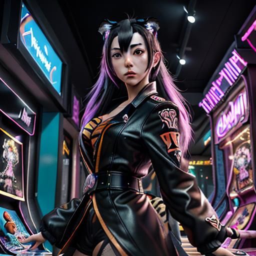 Tiger Dancing Like Michael Jackson in Anime Style