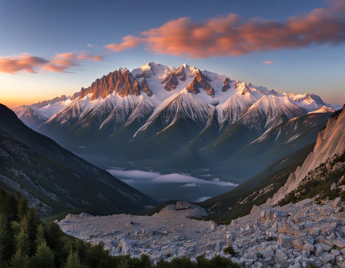 Mount Olympus at Dawn: A Majestic Scene