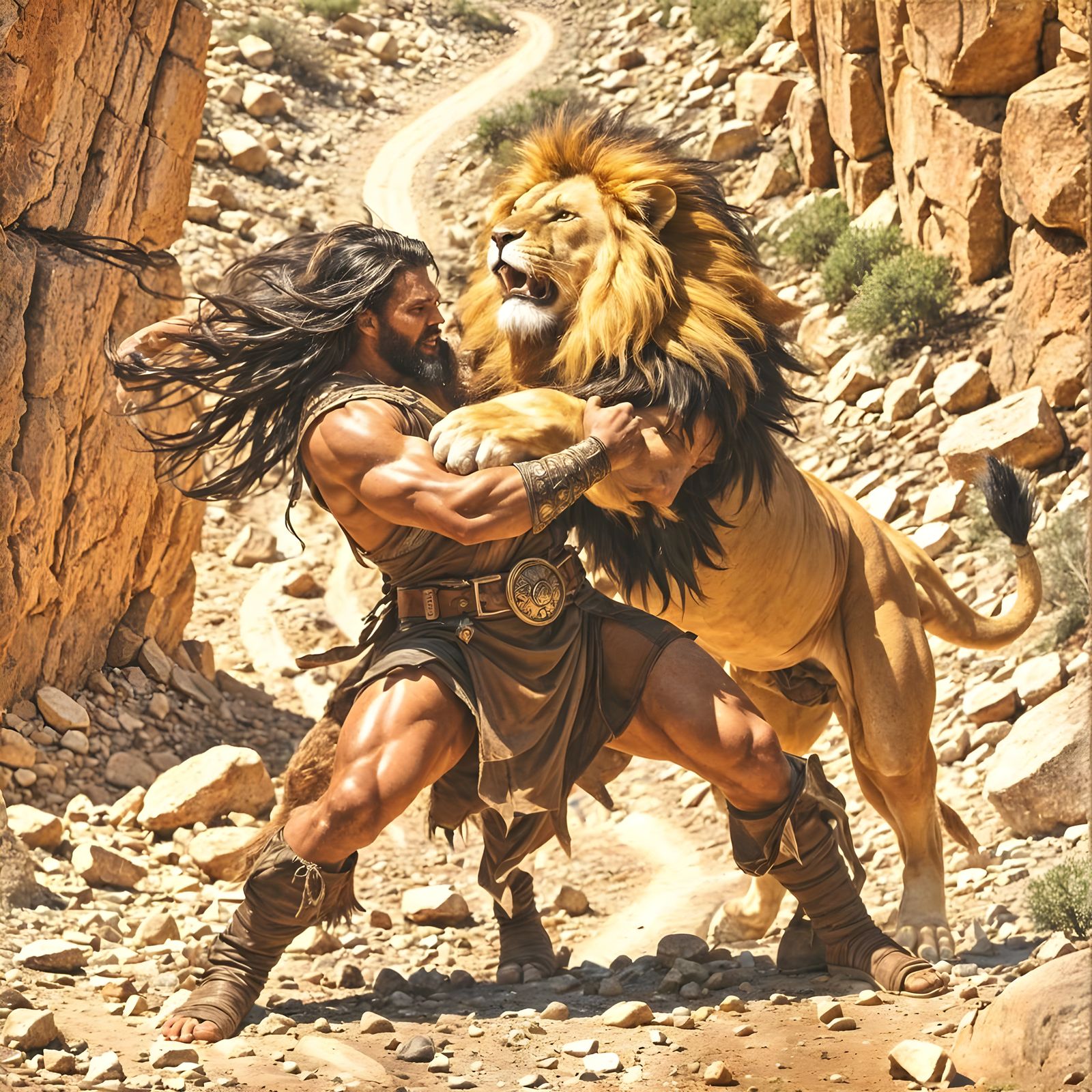 Arid Landscape with Winding Dirt Path