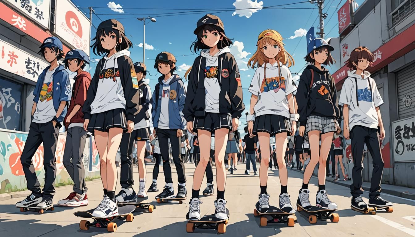 Anime-Style Skate Culture Visual
