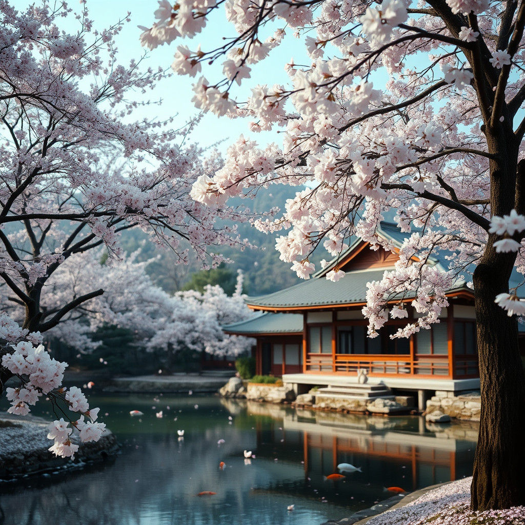 Kyoto Cherry Blossoms: A Serene Cinematic Landscape