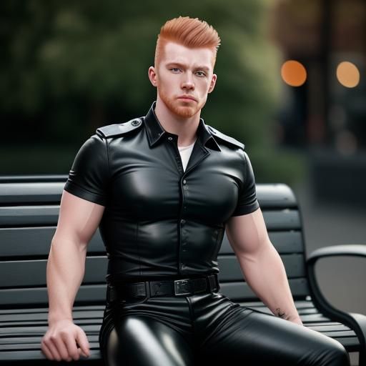 Handsome Gay Man in Leather, Tom of Finland Style