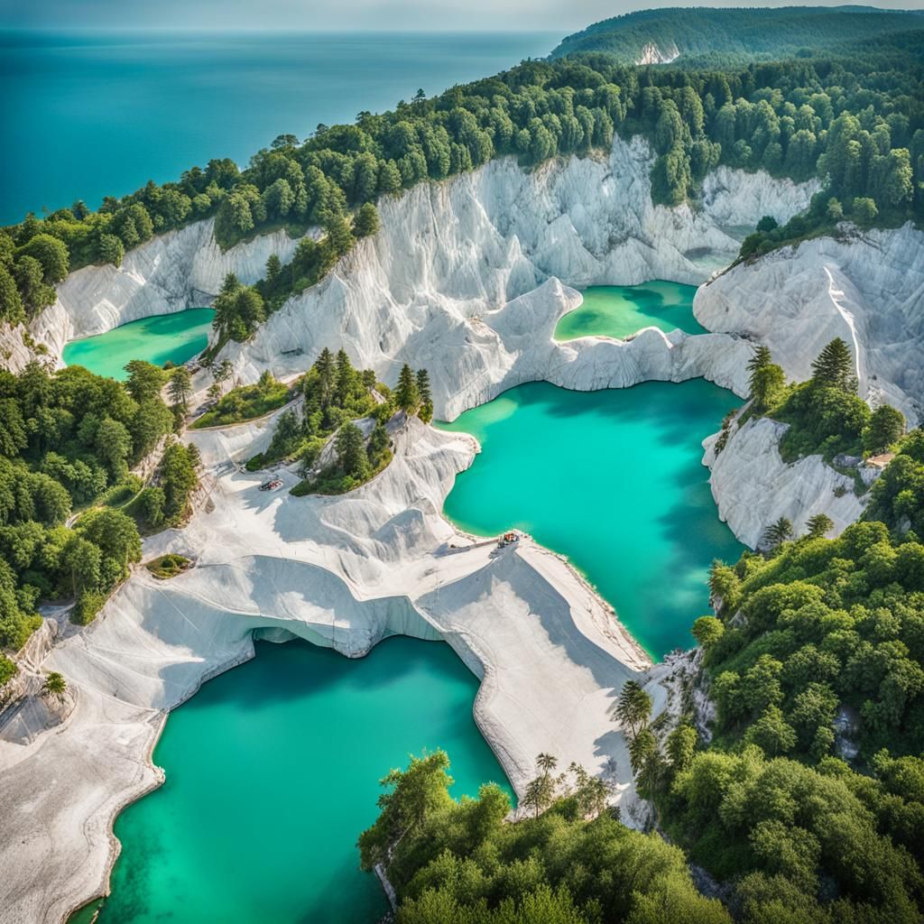 Quarry pond, water in landscape