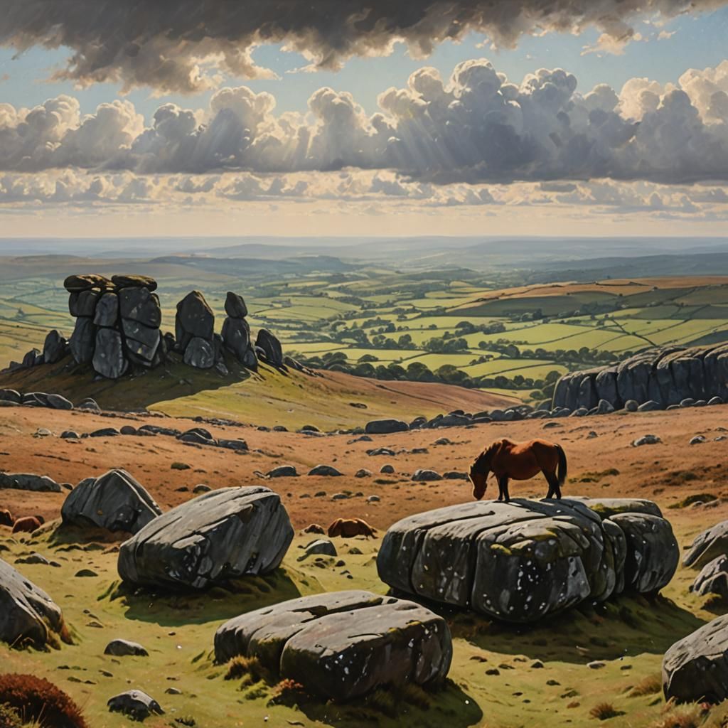 Dartmoor Vista in the Style of John Constable
