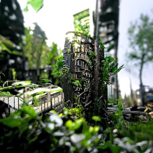 Overgrown City Lost in Forest: Unreal Engine