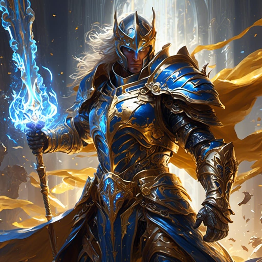 Paladin Battlemage Wizard in Striking Armor
