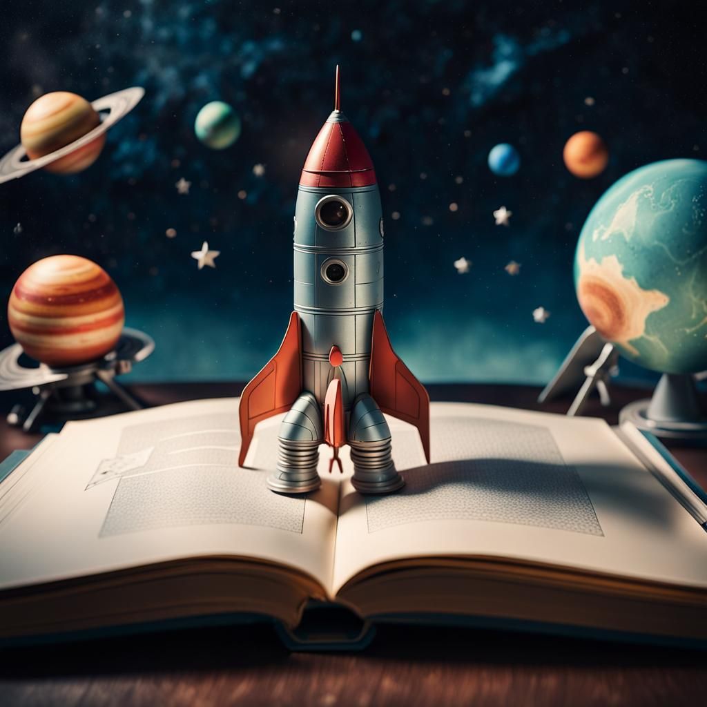 Pop-Up Book: Space Rocket with Planets