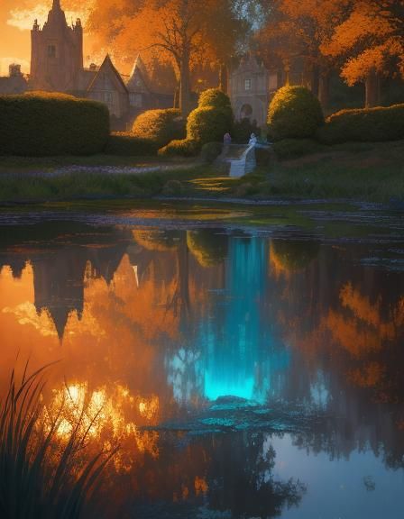 Cotswold Bibury Hyperrealistic Photography with Summer Bokeh