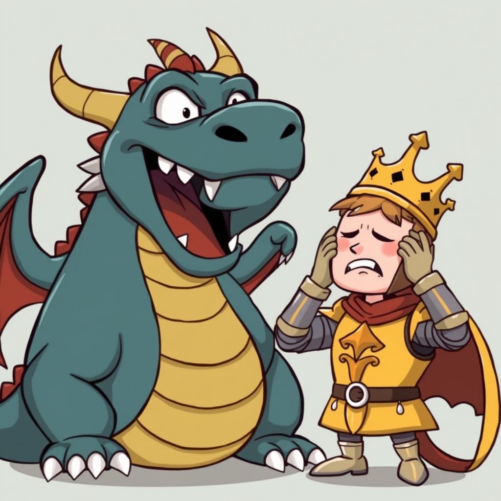 Dragon's Roar Silences King in Gold Armor