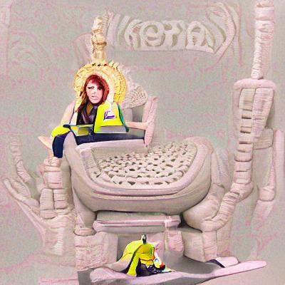 Karen on Throne of Customer Service Workers