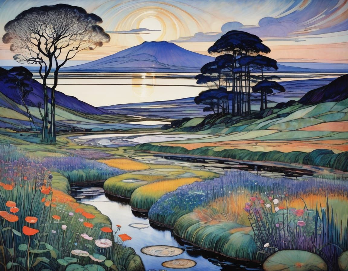 Gothic Landscape in Fauvist Style