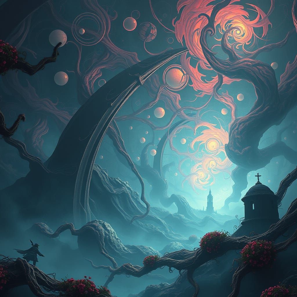 Ethereal Dreamscape in a Surreal Digital Style