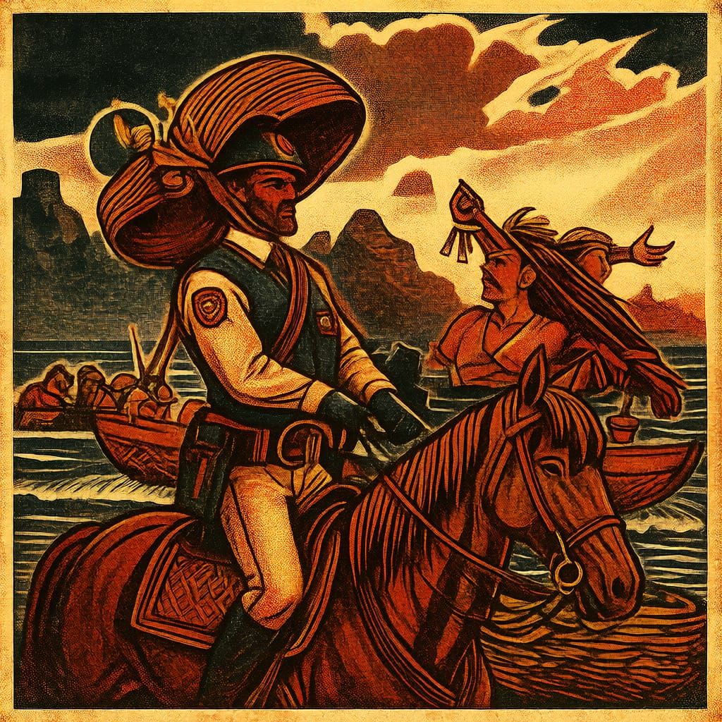 Spanish Explorers Captured by Indigenous Yucatan Caciques