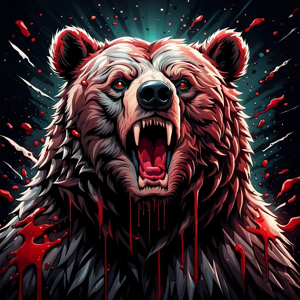 Fierce Momma Bear Portrait: Death and Carnage