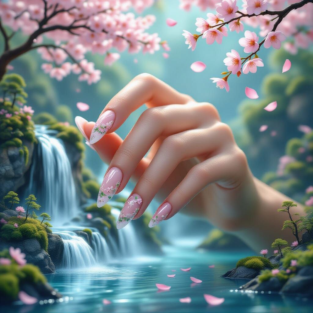 Fantasy Worlds on Elegant Fingernails: A Beauty Shot