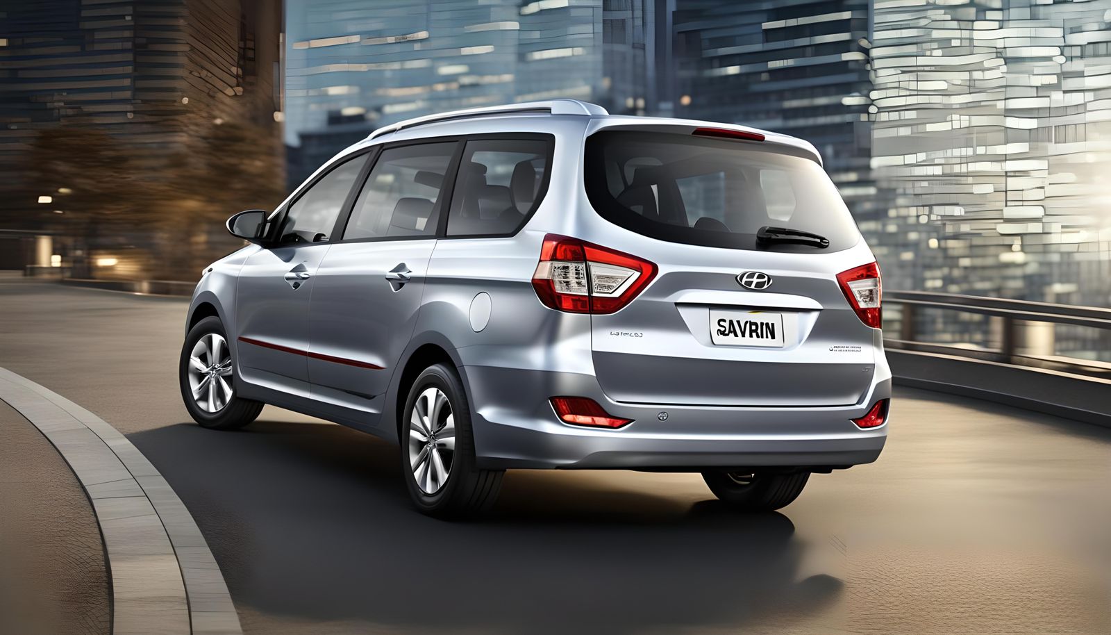 Hyundai Savrin MPV 2013: 3D Rendered Silver Car
