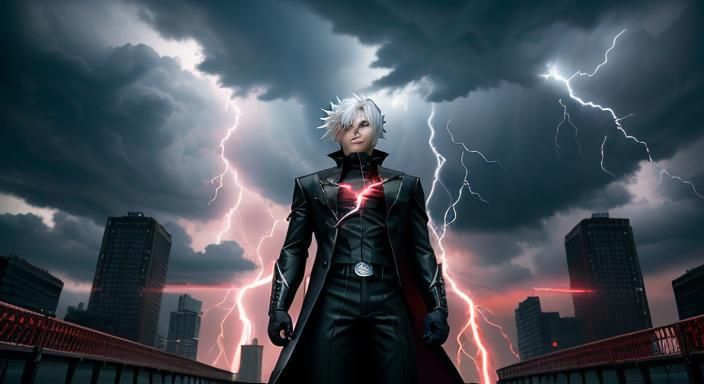 Intense Digital Art: High School Student's Ominous Aura