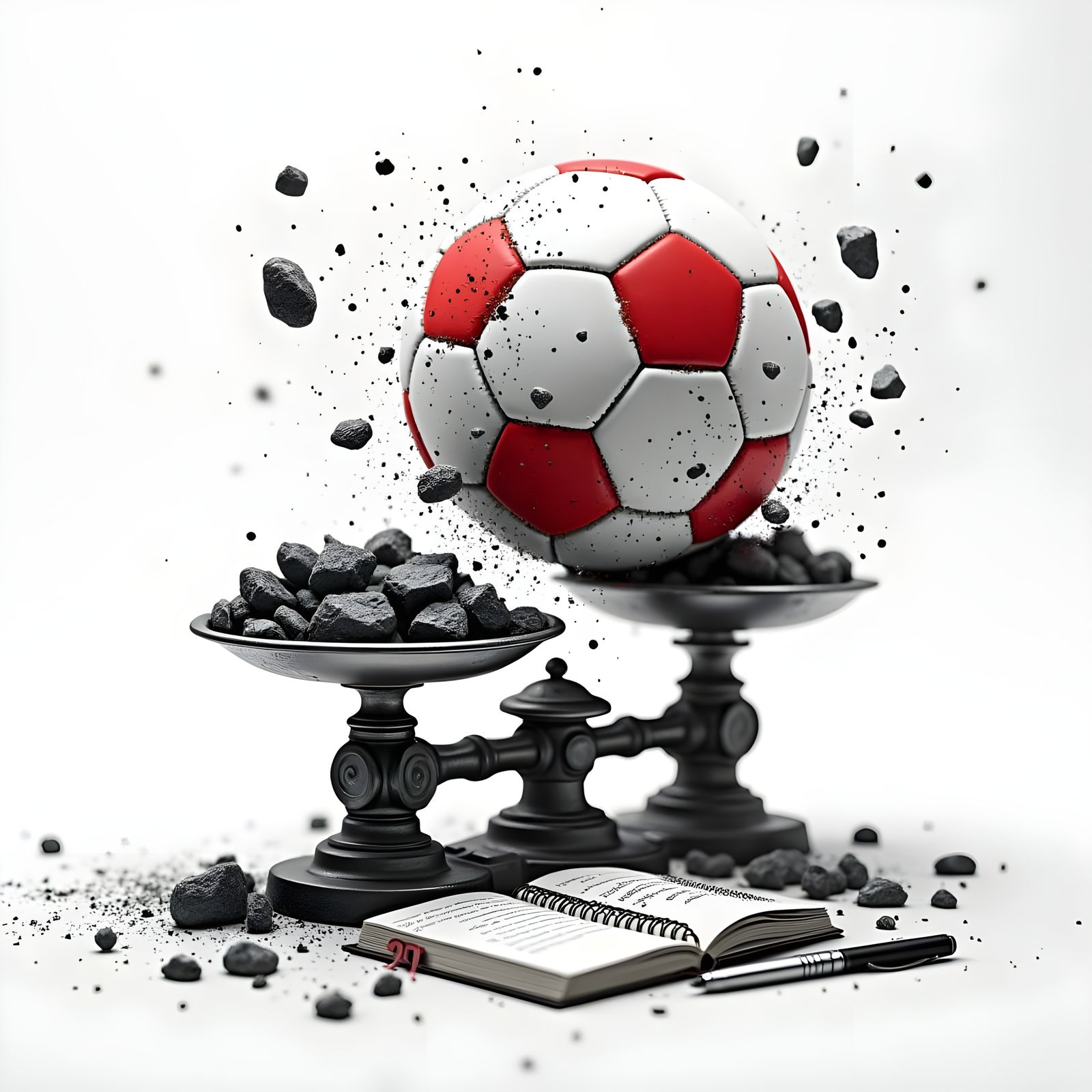 Soccer Ball Destroys Scales in Detailed Matte Painting