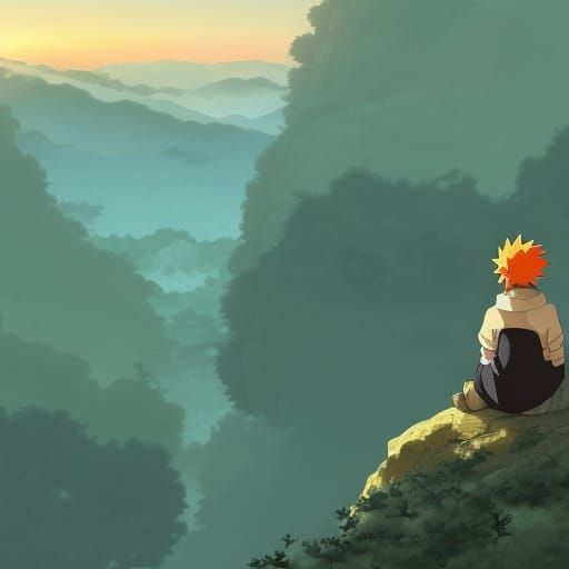 Naruto in Studio Ghibli Anime Style