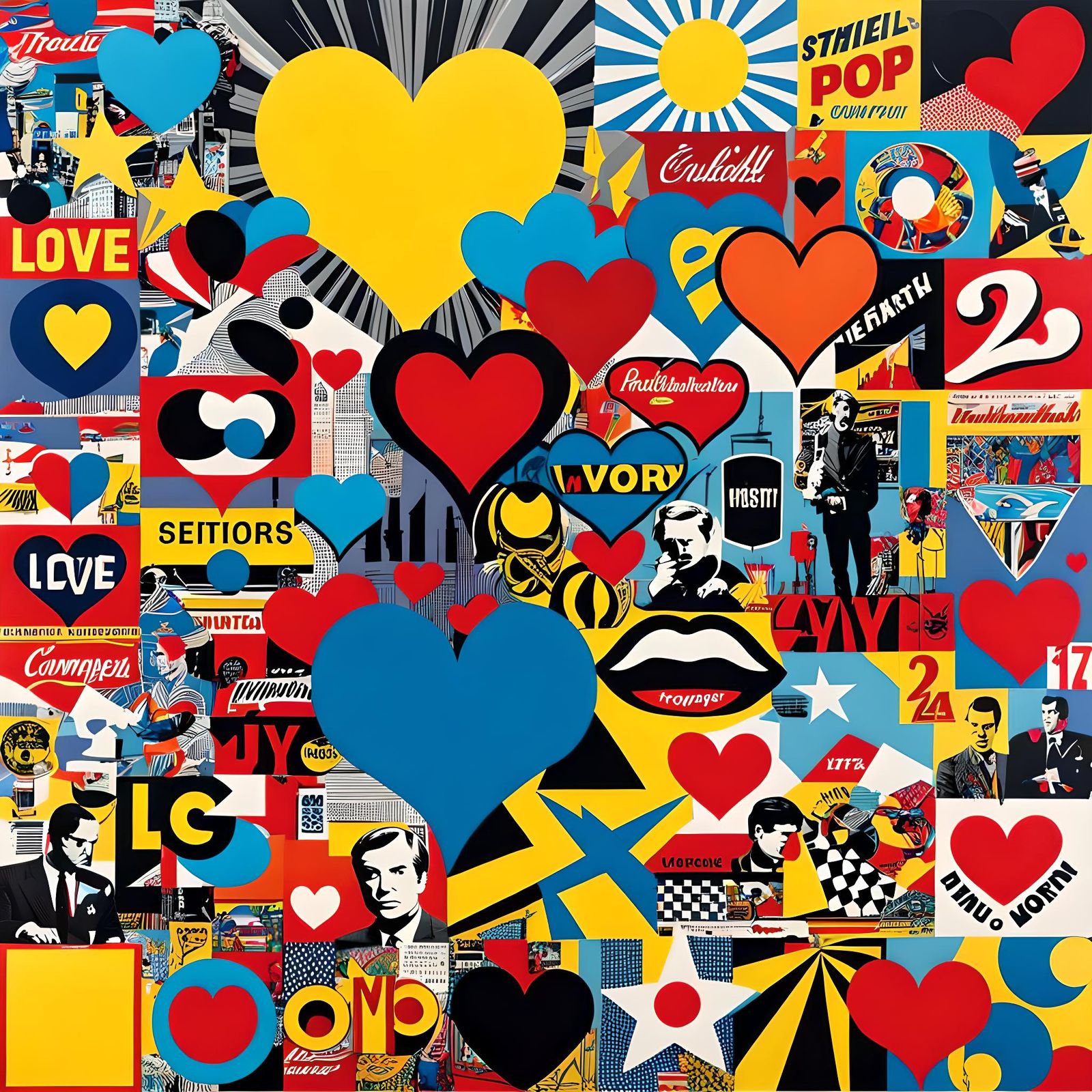 LOVE II (pop art collage)