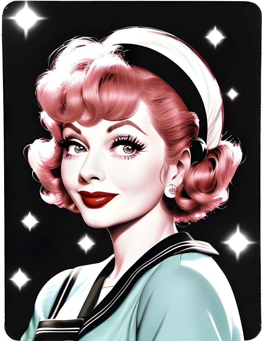 Lucille Ball as Lucy Ricardo in Monochrome