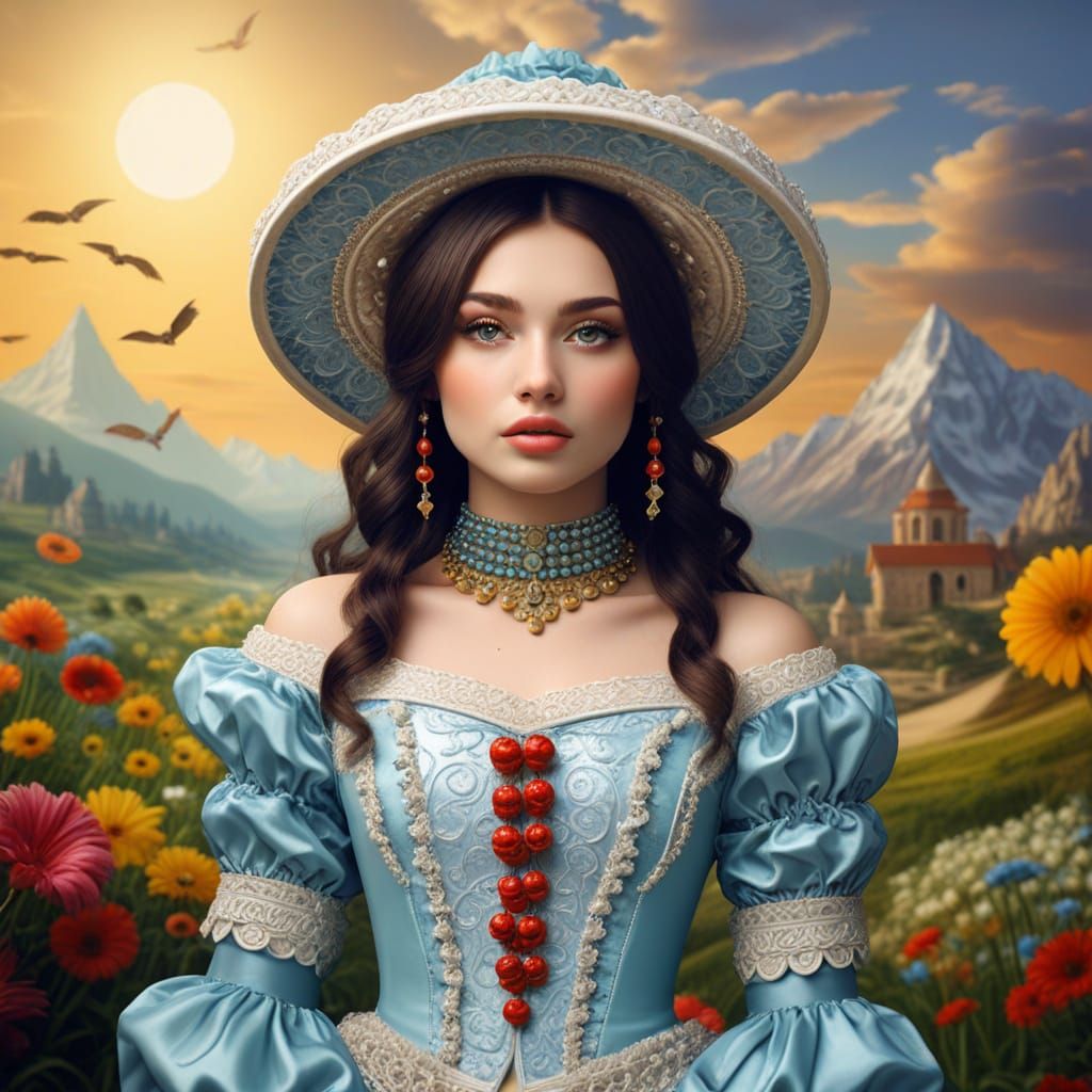 Surreal Woman Portrait Evokes Dreamlike Illusions