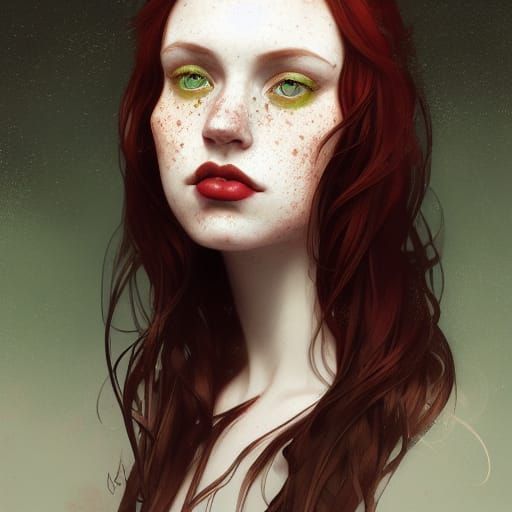 Portrait of Irish Woman in Hyperdetailed Concept Art
