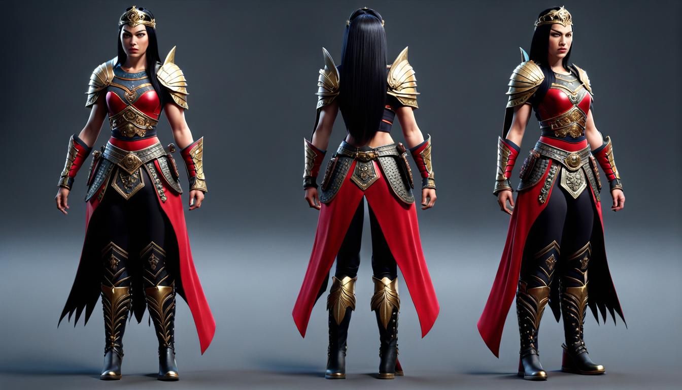 Fleshpunk Warrior Princess in 8K