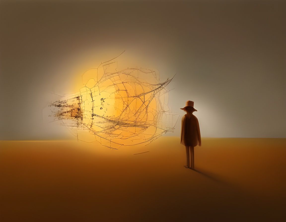 Surreal Flower Shadow Creature in HDR