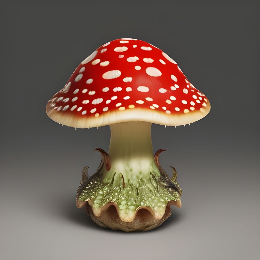 Amanita Muscaria Online Store Logo in Splash Art Style