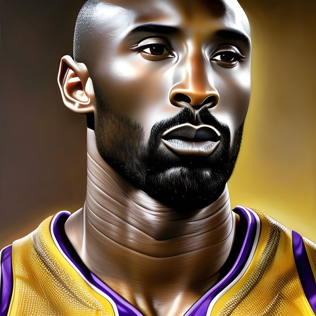 Young Kobe Bryant Portrait in Gothic Style